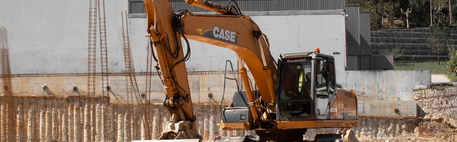 Excavator on a job site in Cleveland